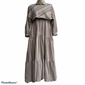 Vintage Flannel Maxi Dress Hand Made costume theater play